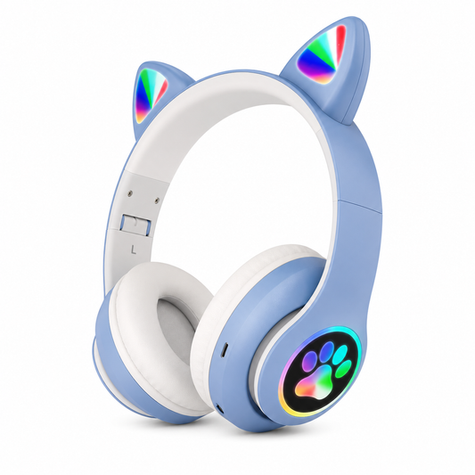 سماعة رأس بأذنين قطة مضيئة M28 | M28 Cat Ear Wireless LED Headset