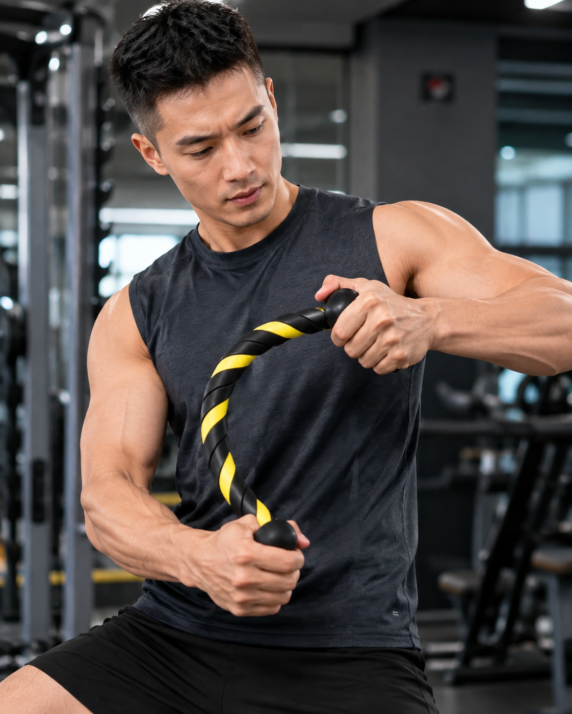 حبل مقاومة رياضي بقبضتين | Resistance Exercise Rope
