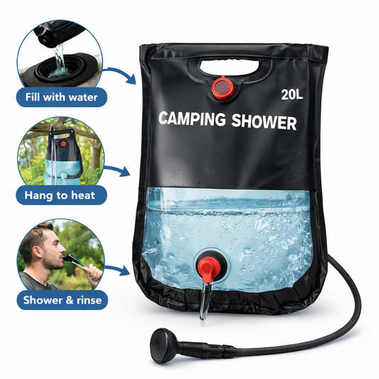 • حقيبة ماء قابلة للطي – Foldable Water Bag for Outdoor Use الحل العملي لحمل الماء بسهولة أثناء التخييم، السفر، والرحلات الخارجية