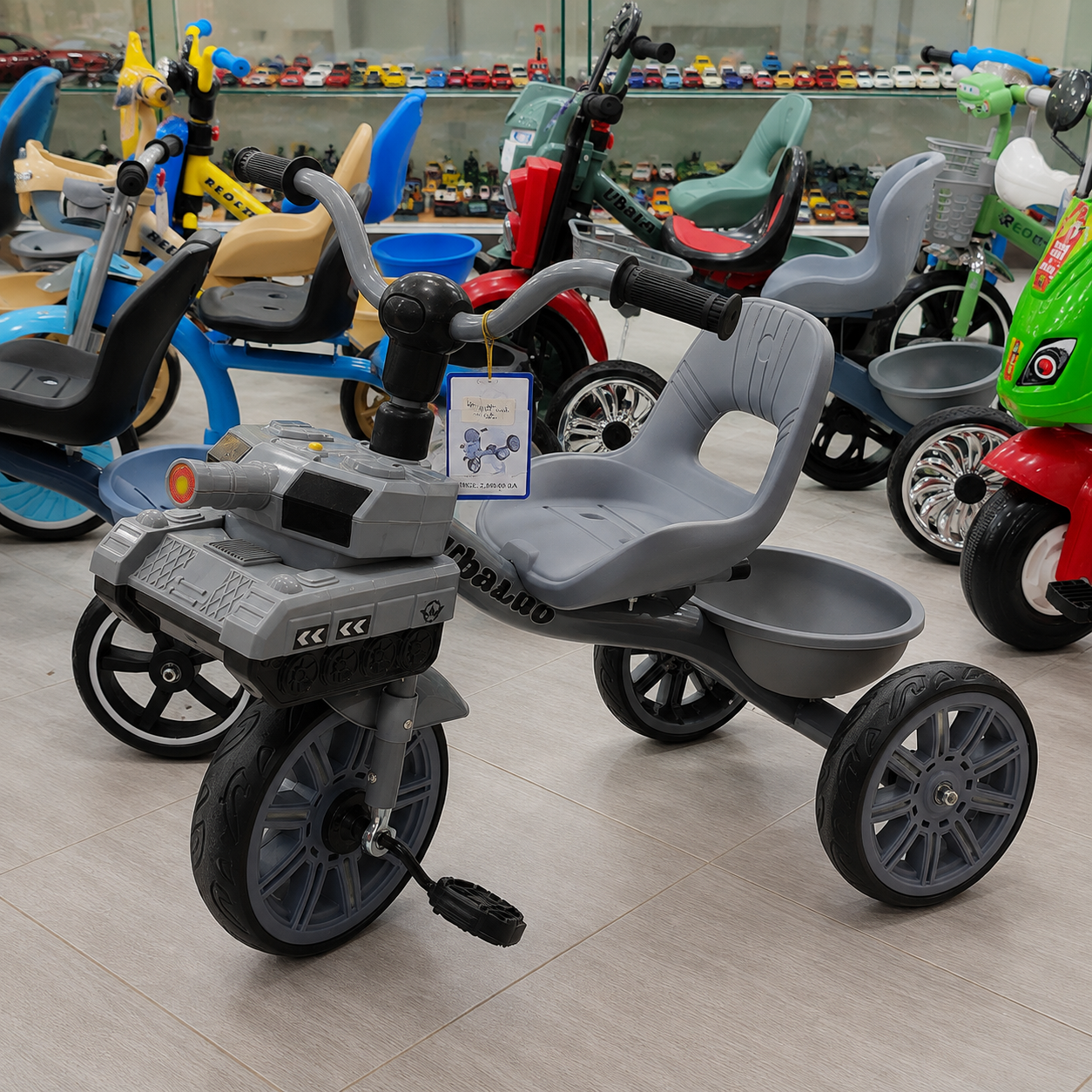 دراجة ثلاثية للأطفال بمقعد مريح وسلة خلفية | Kids Tricycle with Rear Basket