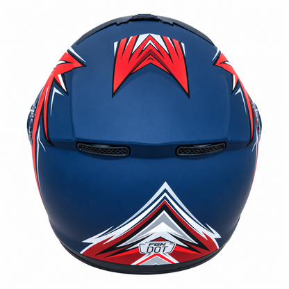 خوذة دراجة نارية FGN-816 بزجاج واقٍ – أسود وبرتقالي FGN-816 Motorcycle Helmet with Visor