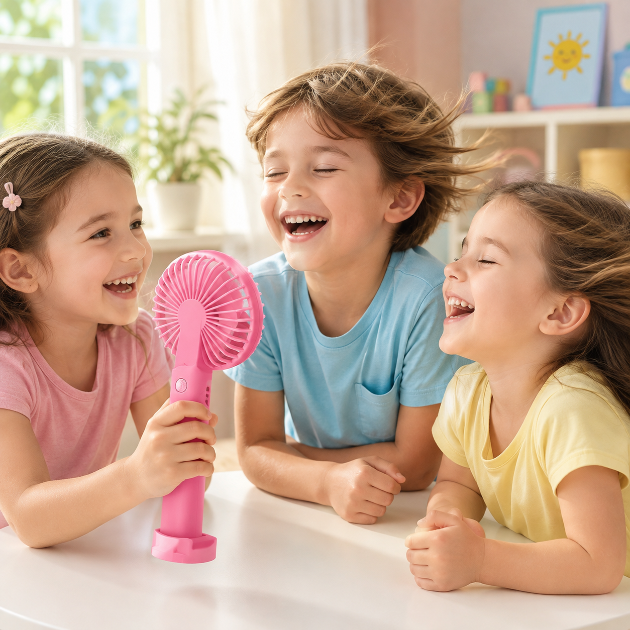 Portable Small Fan - مروحة محمولة صغيرة وردية