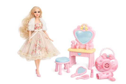 دمية أزياء مع إكسسوارات | Fashion Girl Doll Playset