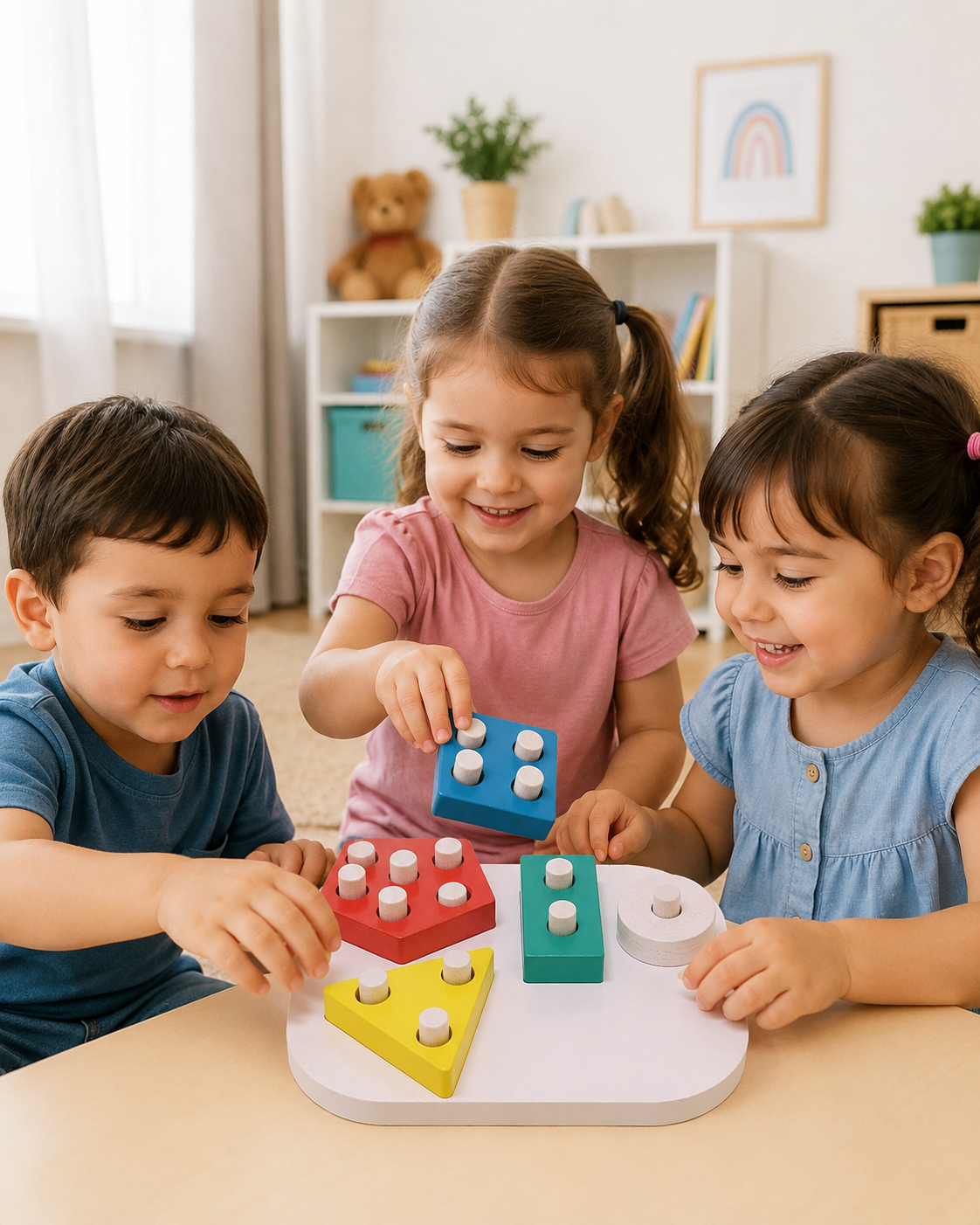 لعبة مطابقة الأشكال الهندسية والأعداد | Geometric Shape and Number Matching Toy