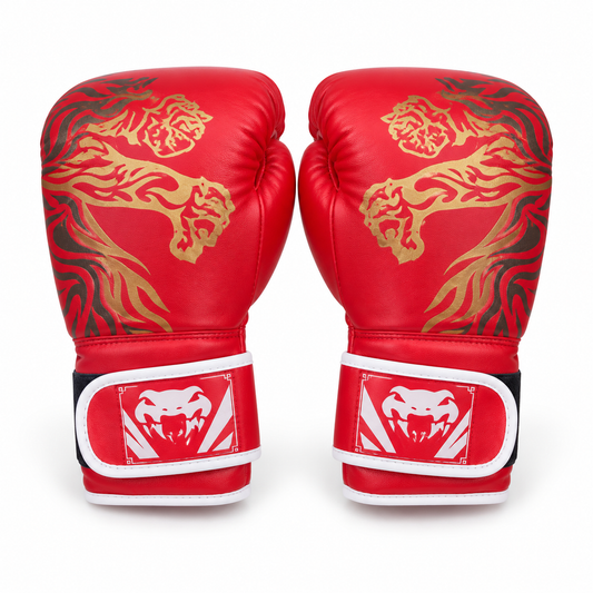 قفازات ملاكمة Venum – أحمر بنقوش ذهبية | Venum Boxing Gloves Red & Gold