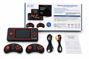 جهاز ألعاب محمول MD-16BIT بشاشة 4.3 بوصة وذراعي تحكم لاسلكيين | Interactive Game Handheld