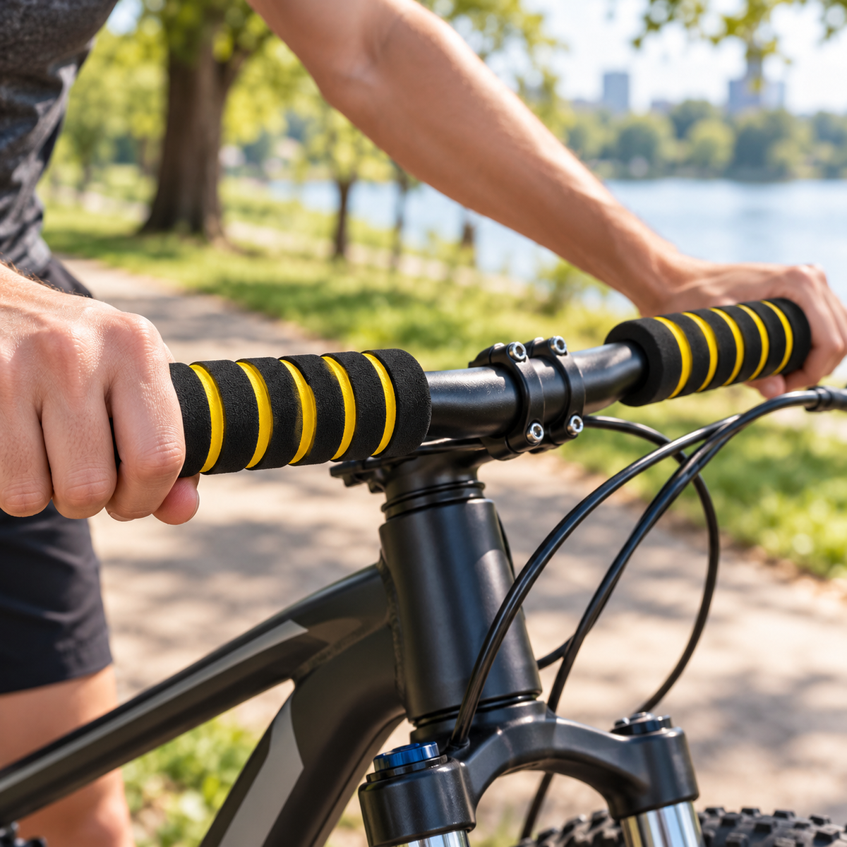 مقابض إسفنجية للدراجة 5012-002 – عبوة 4 قطع Foam Bicycle Grips 5012-002 Pack of 4