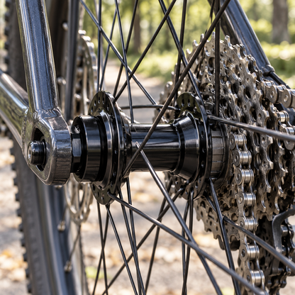محور خلفي للدراجة بكاسيت وتثبيت ديسك – أسود | Rear Cassette Hub with Disc Mount