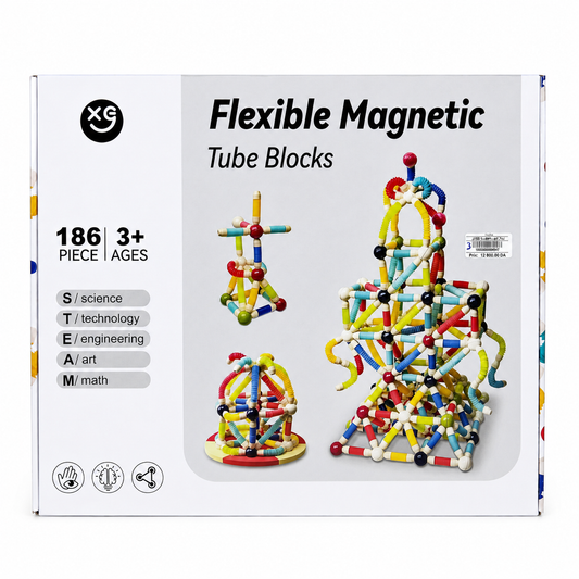 لعبة تركيب مغناطيسية تعليمية | Flexible Magnetic Tube Block