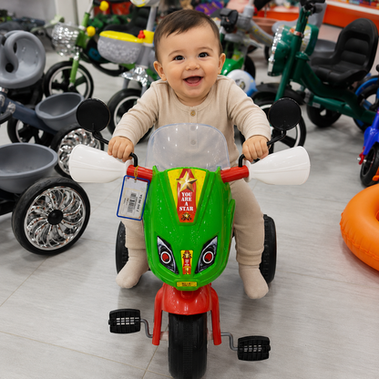 دراجة ثلاثية للأطفال بدواسات بتصميم دراجة نارية | Kids Pedal Tricycle Motorcycle Style