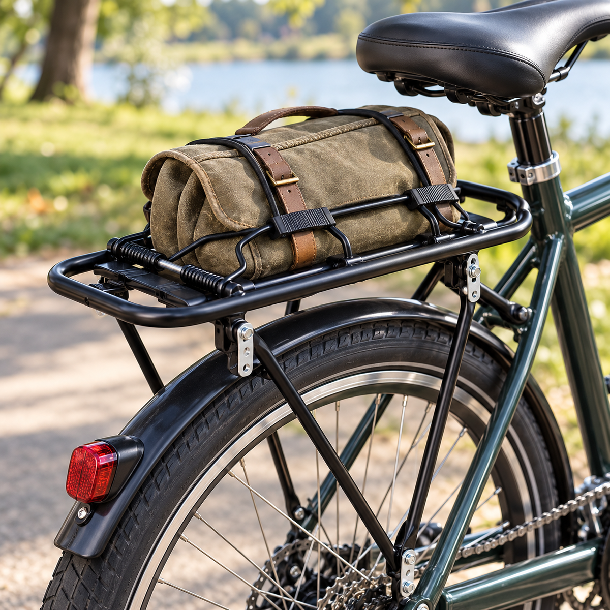 حامل أمتعة خلفي للدراجة (برطباج) HAM – أسود | HAM Bicycle Rear Carrier Rack