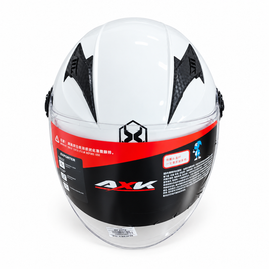 خوذة دراجة نارية AXK بزجاج واقٍ – أسود AXK Motorcycle Helmet with Visor