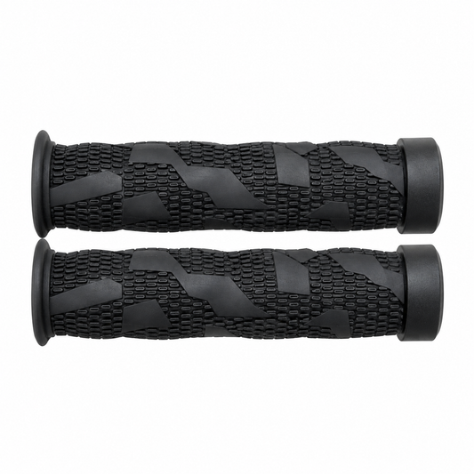 زوج مقابض دراجة سوداء بنقشة بارزة 2981 Black Bicycle Grips 2981