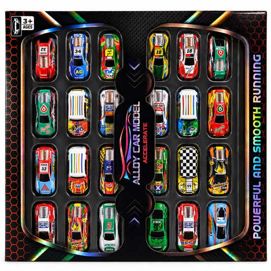 مجموعة سيارات سباق معدنية للأطفال | Alloy Racing Car Model Set