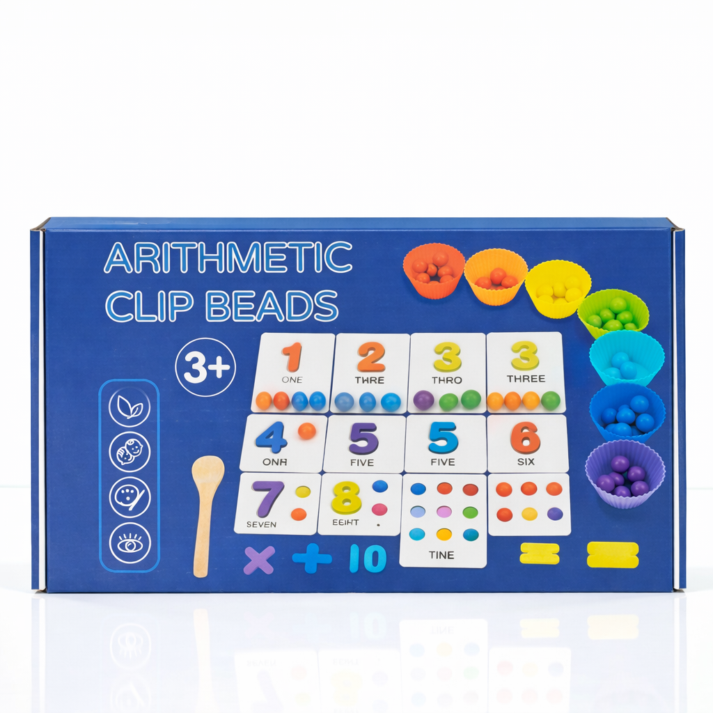 لعبة الحساب بالخرز التعليمية للأطفال – Arithmetic Clip Beads Learning Set