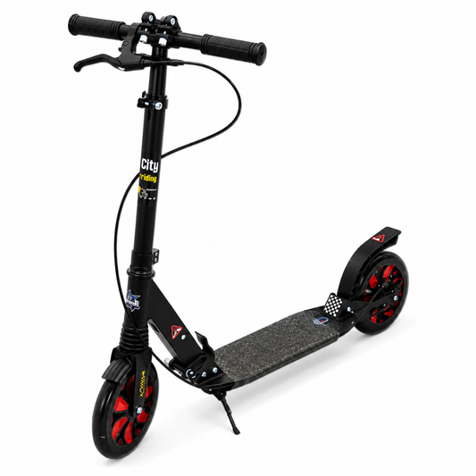 تروتينات City Riding قابل للطي بعجلات كبيرة – أسود | City Scooter