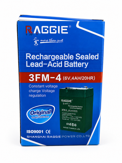 بطارية رصاصية قابلة للشحن RAGGIE 6V 4Ah | RAGGIE Rechargeable Sealed Lead-Acid Battery 6V 4Ah