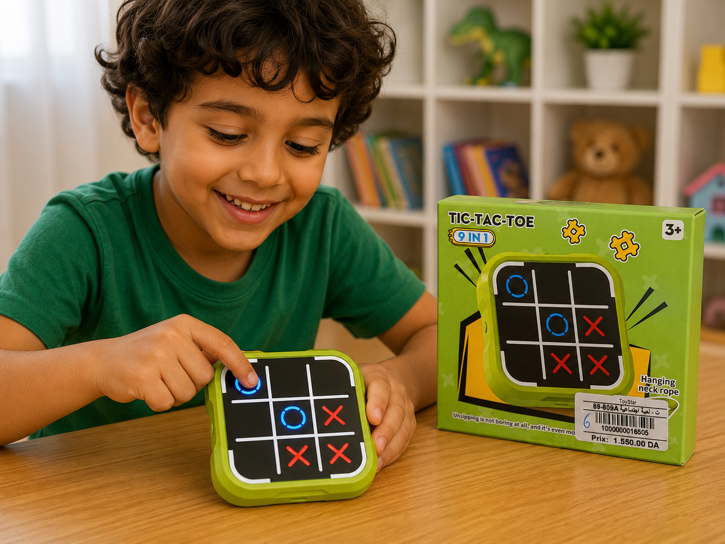 لعبة إكس أو 9 في 1 مع حبل للتعليق | Tic-Tac-Toe 9-in-1 Game with Neck Rope