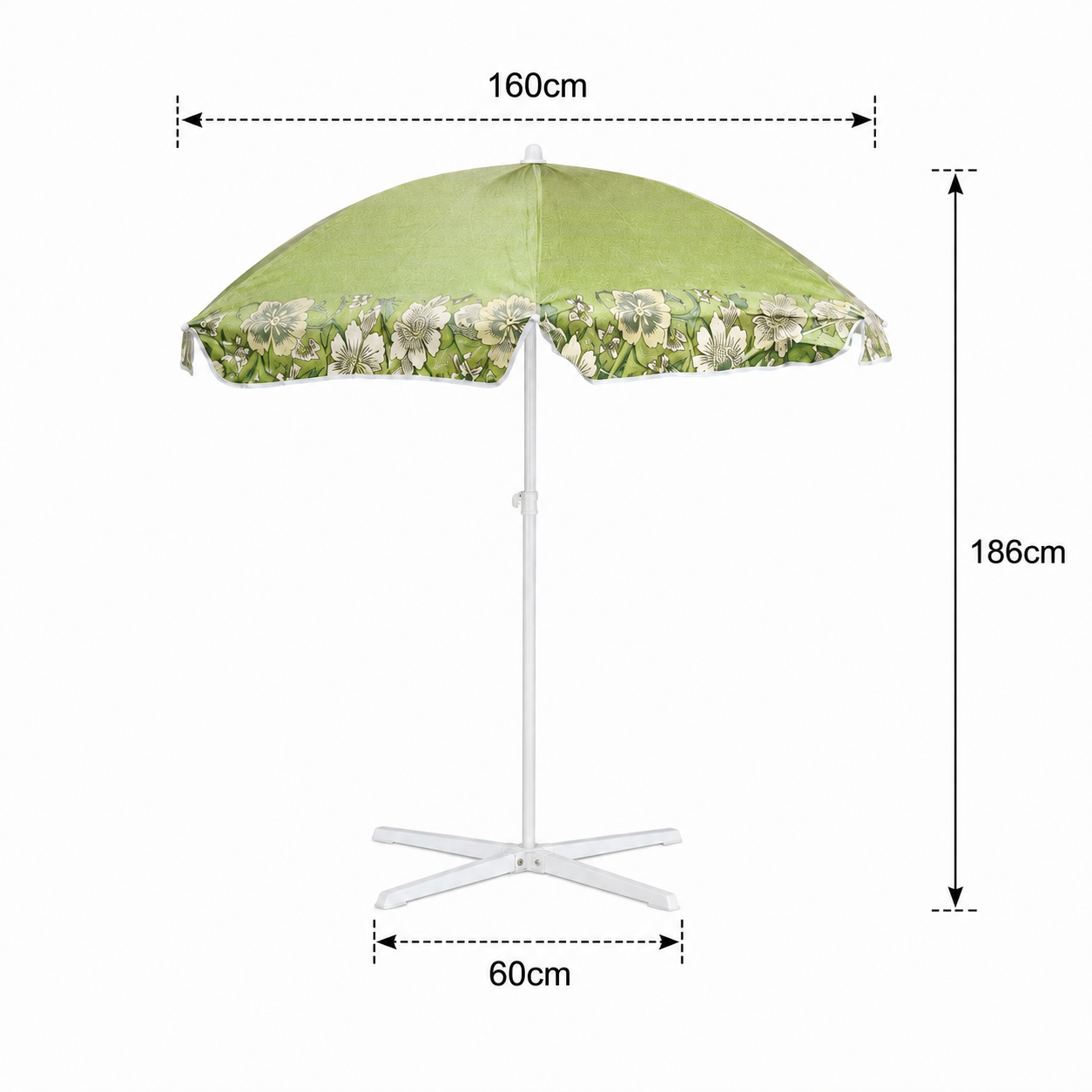 بارصول واقي من الشمس للحديقة والشاطئ مع حامل | Outdoor Garden &amp; Beach Parasol with Stand