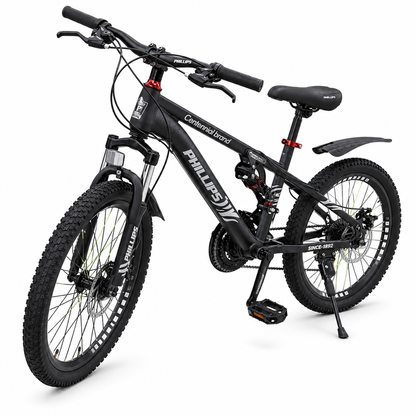 دراجة هوائية PHILLIPS P-318 للأطفال والشباب مقاس 20 بتصميم رياضي وفرامل قرصية | PHILLIPS P-318 20” Sport Bike for Kids &amp; Youth