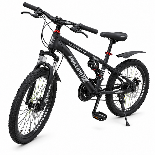 دراجة هوائية PHILLIPS P-318 للأطفال والشباب مقاس 20 بتصميم رياضي وفرامل قرصية | PHILLIPS P-318 20” Sport Bike for Kids &amp; Youth
