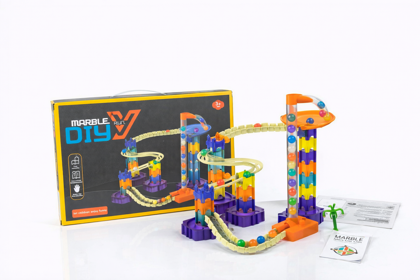لعبة مسار الكرات – Marble Run DIY