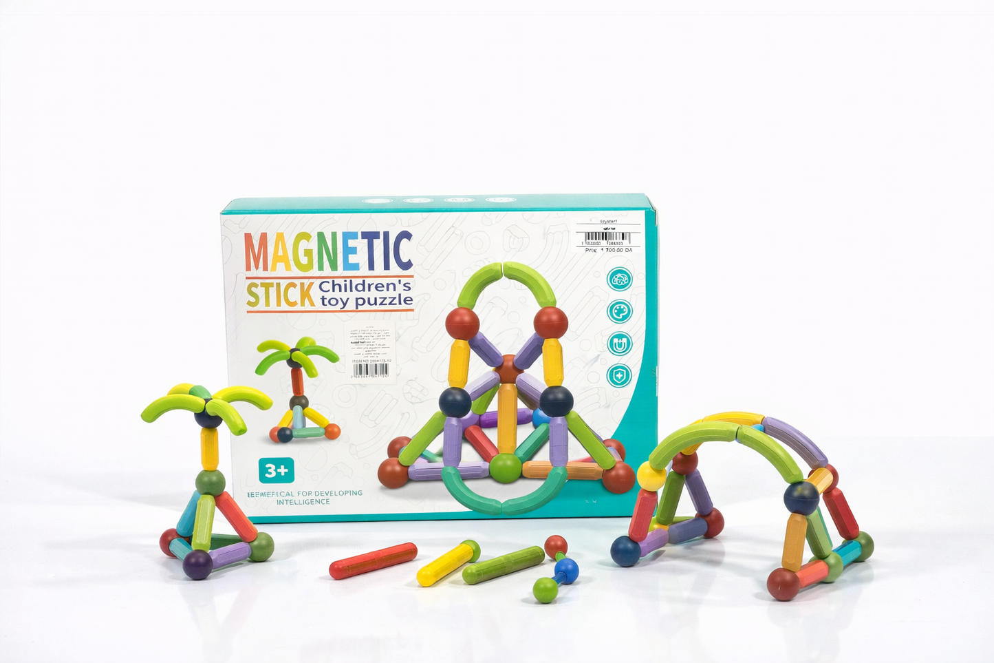 لعبة العصي المغناطيسية التعليمية للأطفال – Magnetic Stick Building Toy
