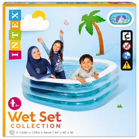 مسبح INTEX للأطفال Wet Set | INTEX Wet Set Kids Inflatable Pool 1.63m × 1.07m × 46cm