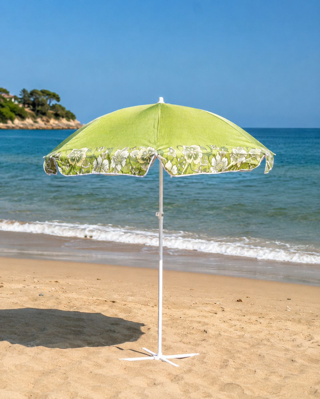 بارصول واقي من الشمس للحديقة والشاطئ مع حامل | Outdoor Garden &amp; Beach Parasol with Stand