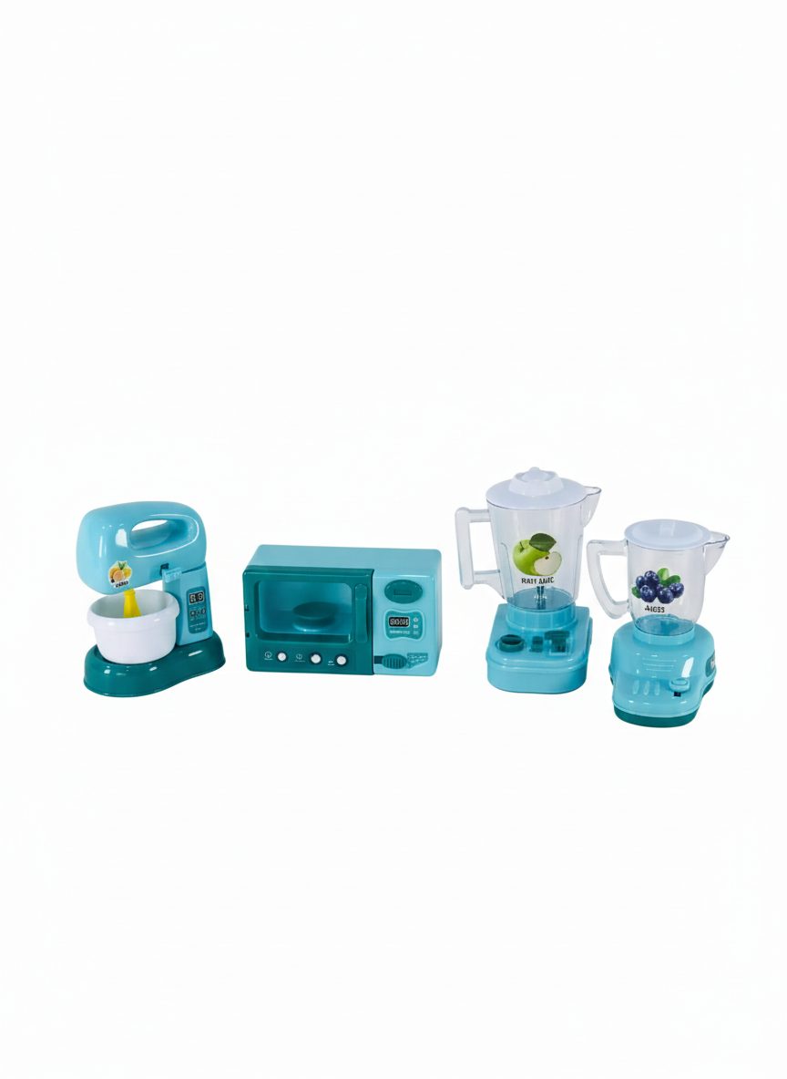 جموعة أدوات مطبخ بلاستيكية للأطفال  Kids Kitchen Appliances Play Set (Blue)