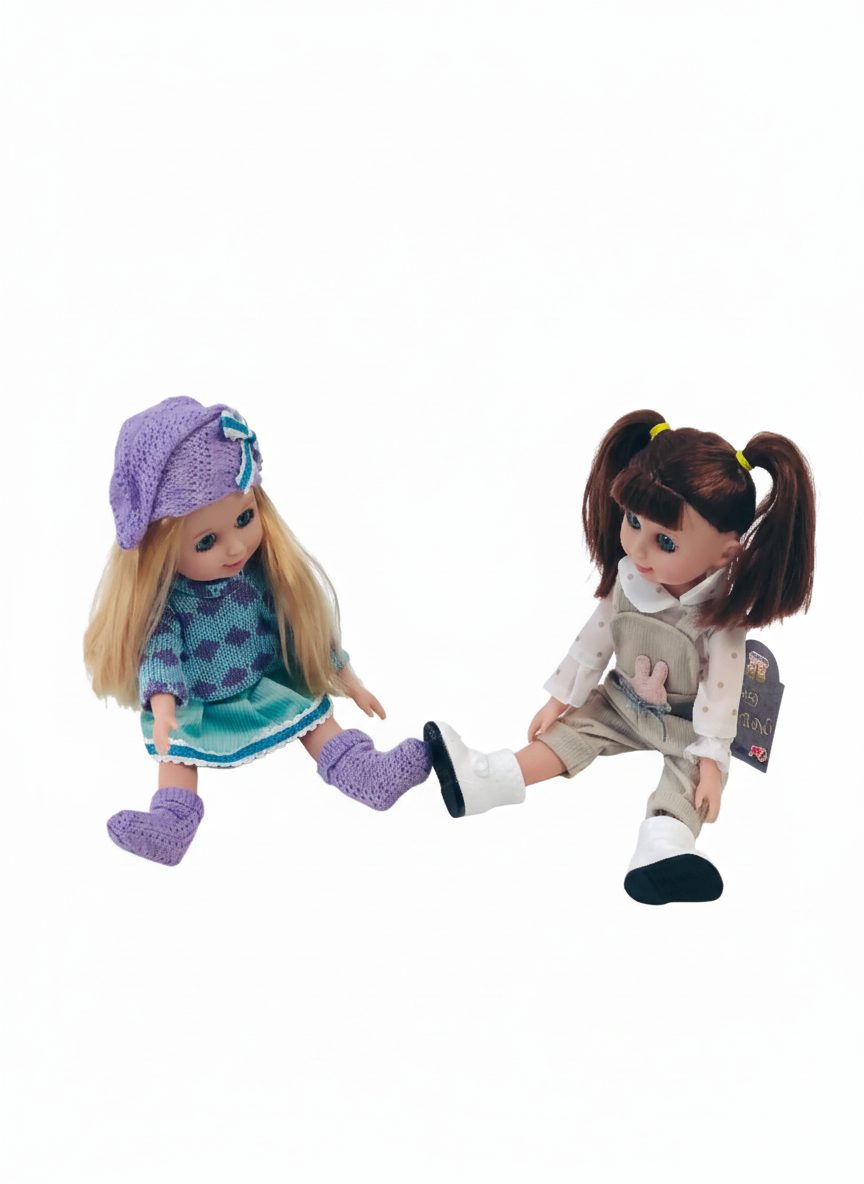 دمى توأم فينيل حديثي الولادة  Twin Baby Dolls Vinyl Set