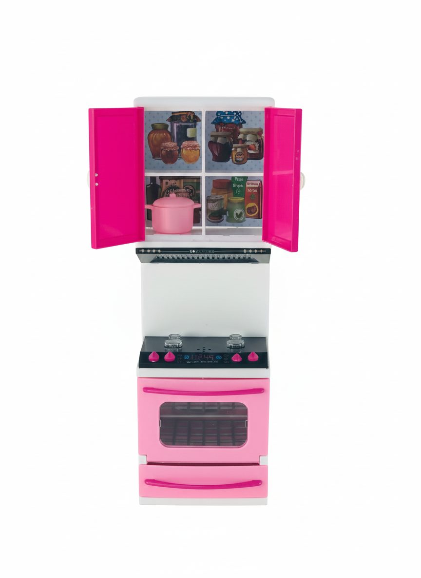 طقم مطبخ أطفال وردي Pink Kids Kitchen Set