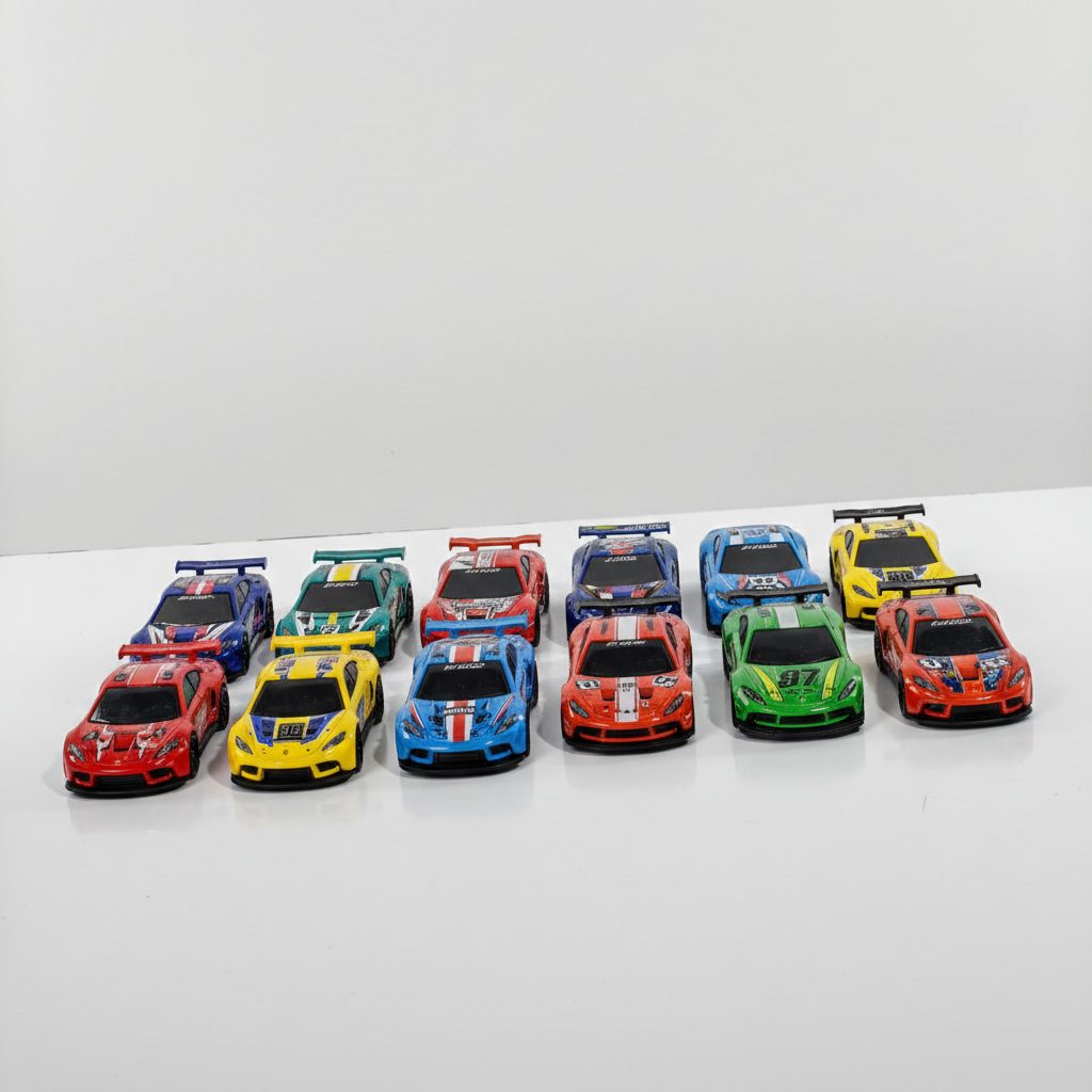 مجموعة سيارات سباق مصغرة  Die-Cast Racing Cars Set