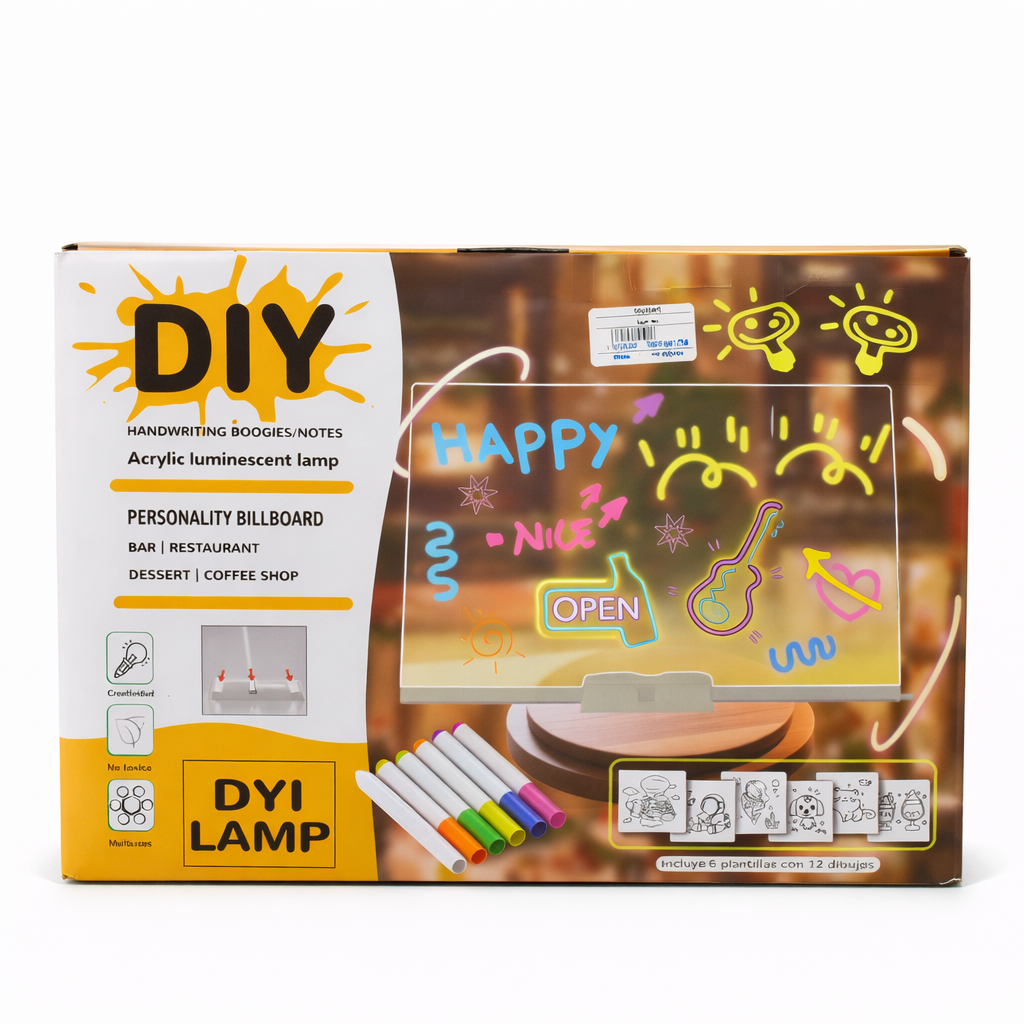 مصباح كتابة مضيء أكريليك – DIY Acrylic LED Lamp