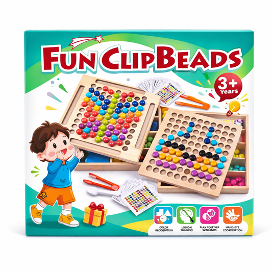 لعبة الخرز الملون التعليمية للأطفال – Fun Clip Beads Puzzle Game