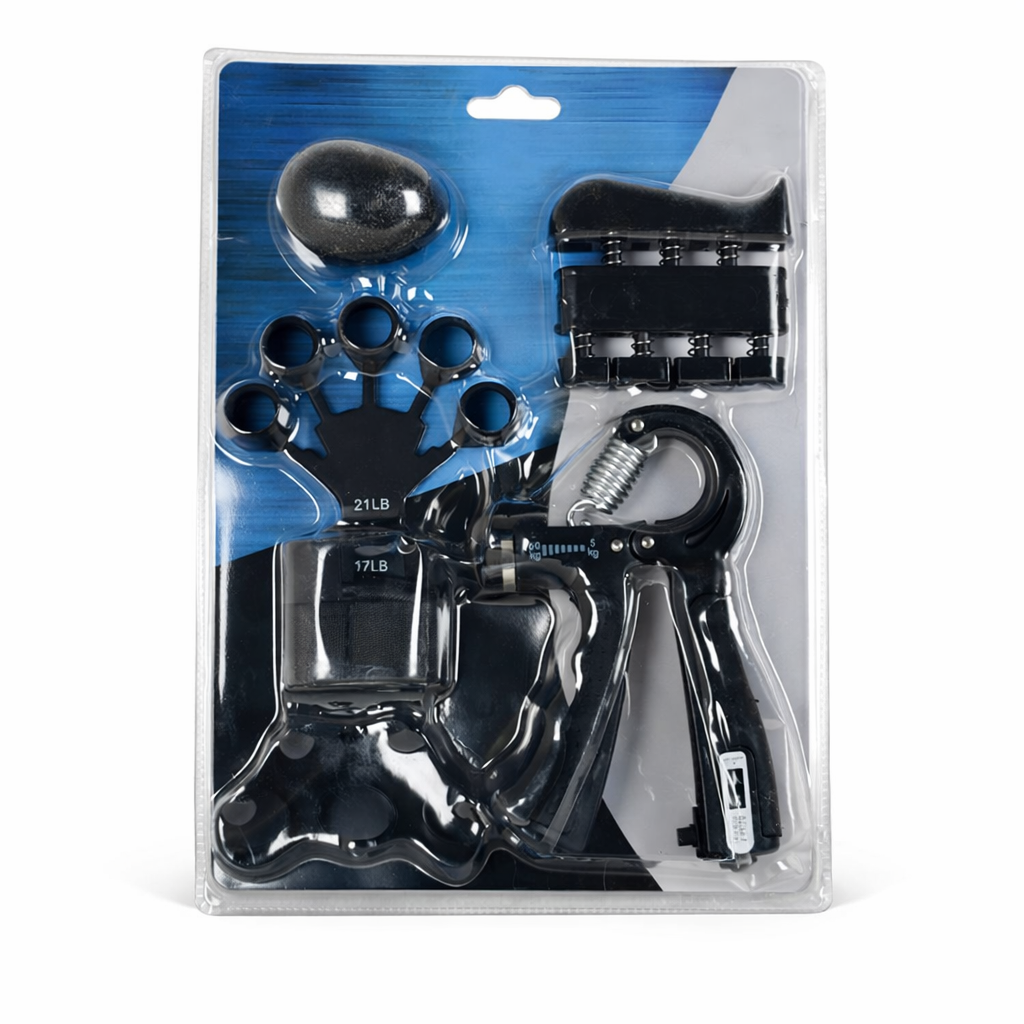 طقم تقوية قبضة اليد والأصابع – Hand Grip Strength Trainer Set الخيار المثالي لتقوية اليد، الأصابع، والساعد بطريقة عملية وفعالة