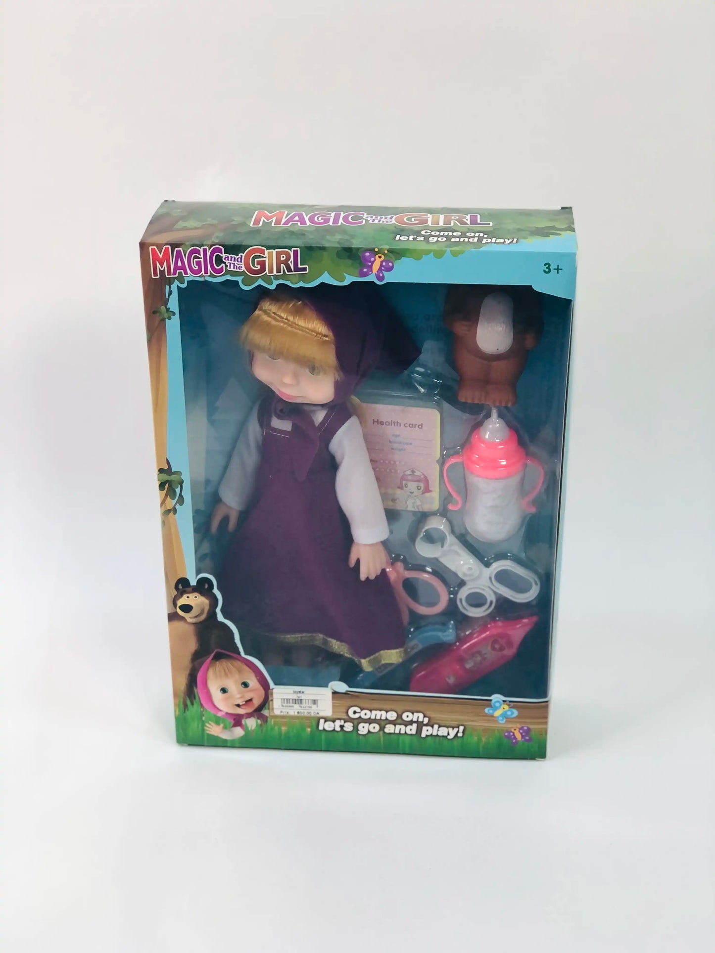 دمية ماشا مع إكسسوارات – Magic Girl Masha Doll Set