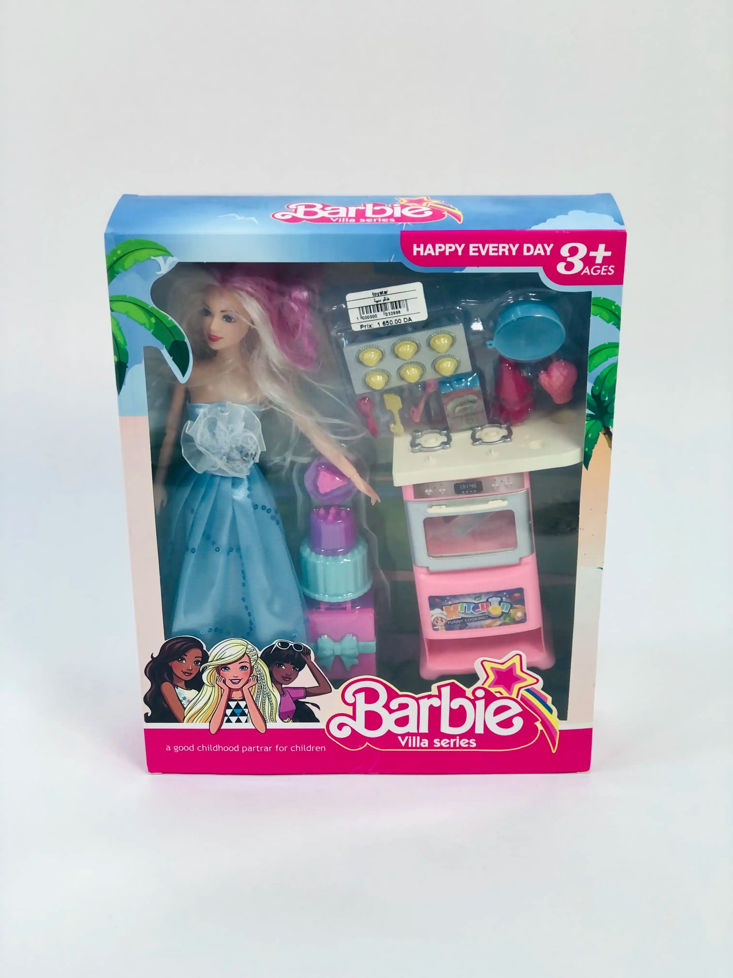 دمية باربي مع مطبخ – Barbie Villa Series Kitchen Set