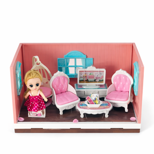 بيت دمى صغير مع أثاث – Mini Doll House Set
