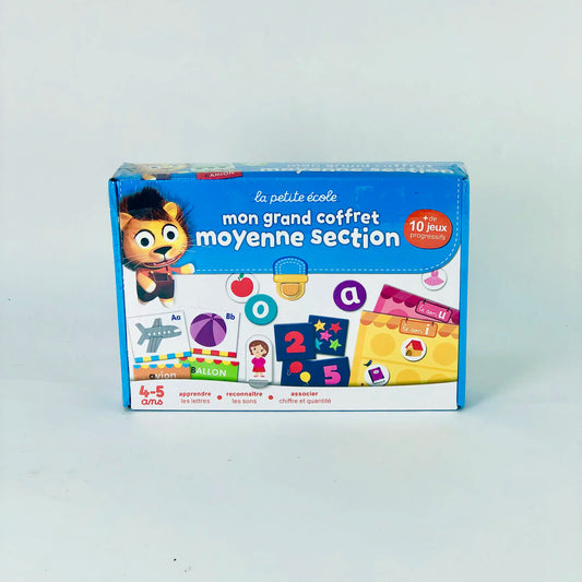 "Mon grand coffret Moyenne Section" من Nathan،  مجموعة ألعاب تعليمية للأطفال الذين تتراوح أعمارهم بين 4 و 5 سنوات