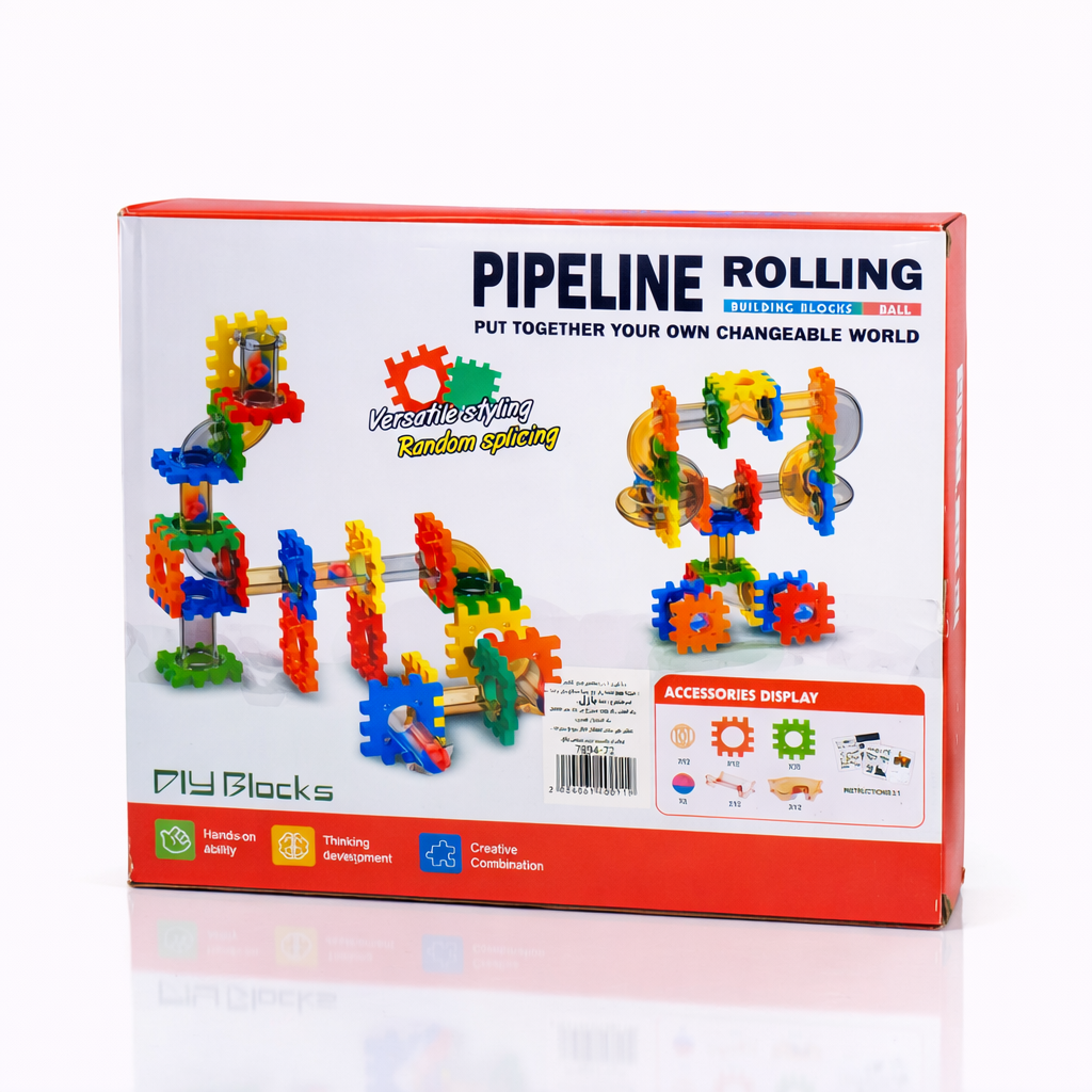 لعبة تركيب المسارات الكروية – Pipeline Rolling DIY Blocks