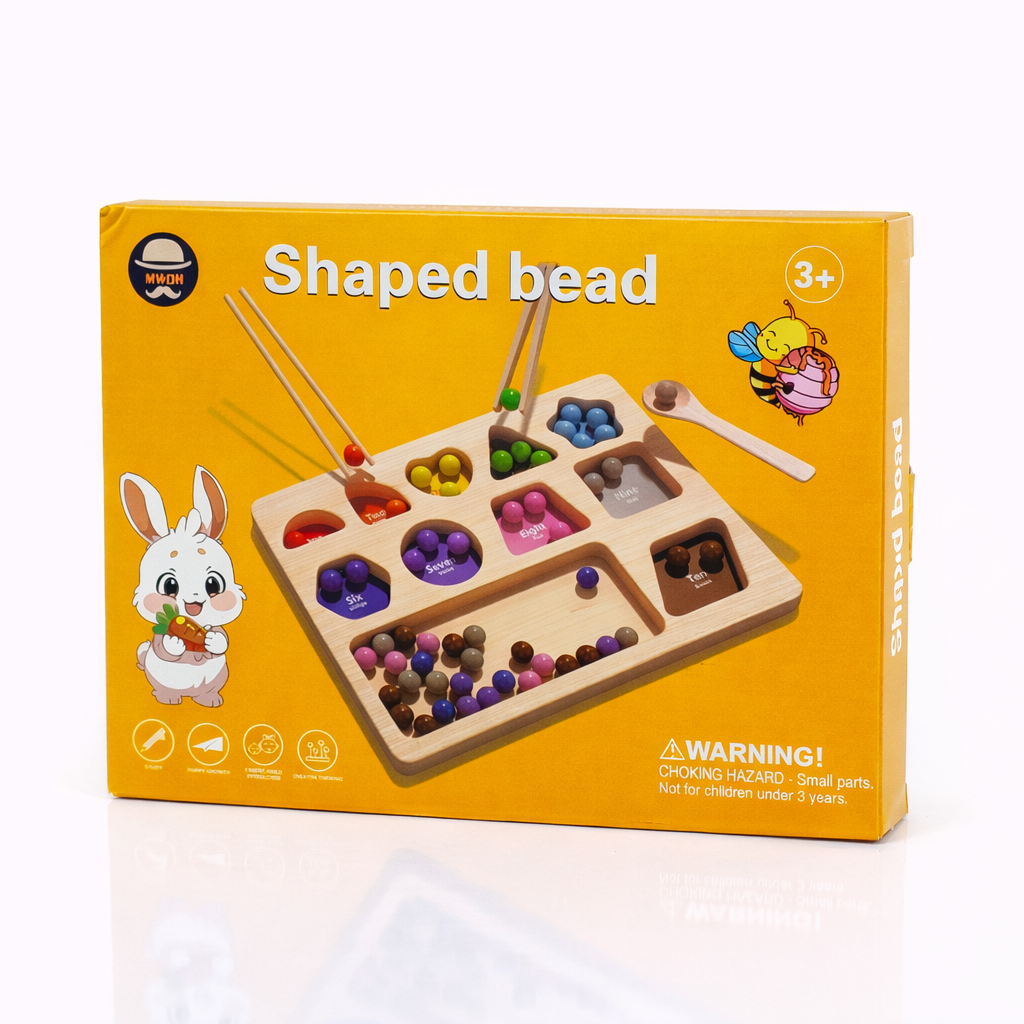 لعبة فرز الخرز الخشبية – Shaped Bead