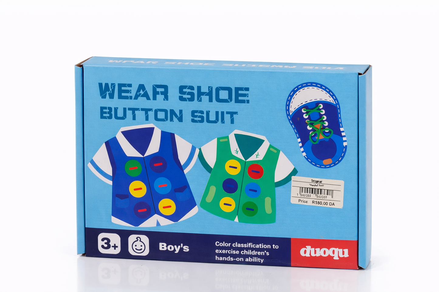 لعبة تعلم الأزرار وربط الحذاء – Wear Shoe Button Suit Educational Toy