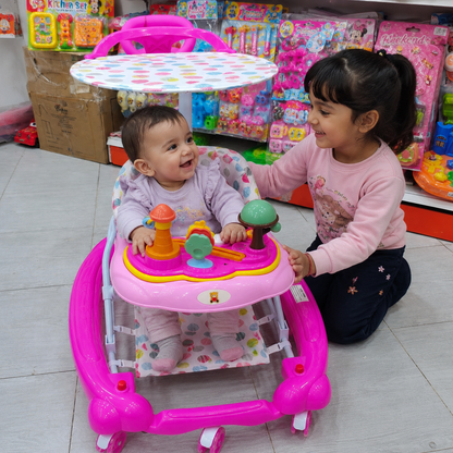مشاية أطفال مع مظلة وألعاب ترفيهية | Baby Walker with Canopy &amp; Activity Toys