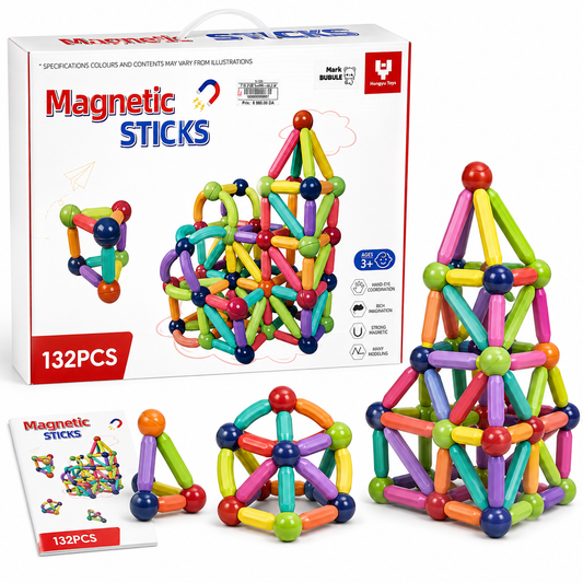 لعبة العصي المغناطيسية Magnetic Sticks 84 قطعة للأطفال +3 سنوات