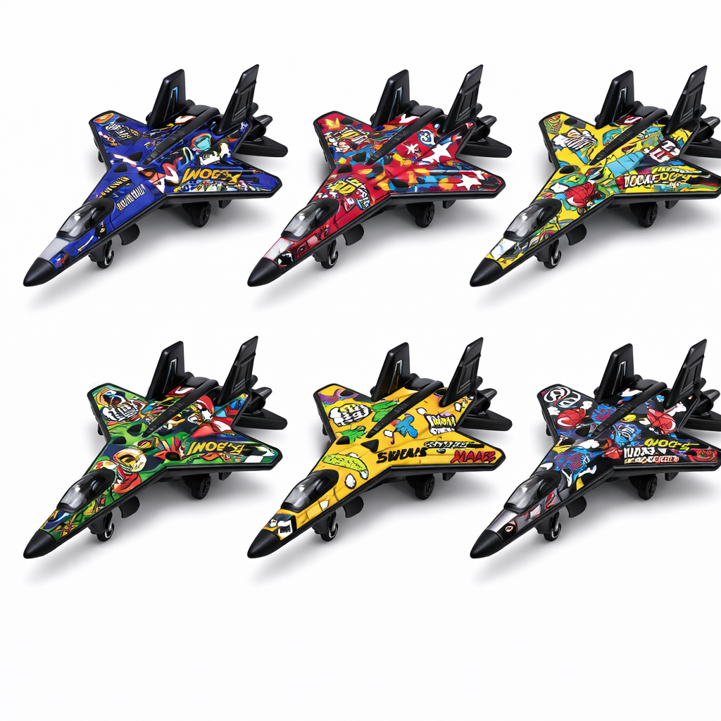 مجموعة طائرات لعبة للأطفال – Die-Cast Airplane Model Set لعبة ممتعة وملونة تضيف جوًا من المرح والتشويق لعالم الأطفال
