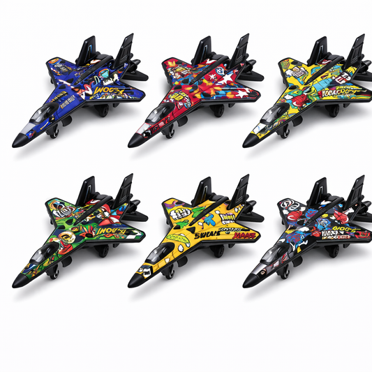مجموعة طائرات لعبة للأطفال – Die-Cast Airplane Model Set لعبة ممتعة وملونة تضيف جوًا من المرح والتشويق لعالم الأطفال