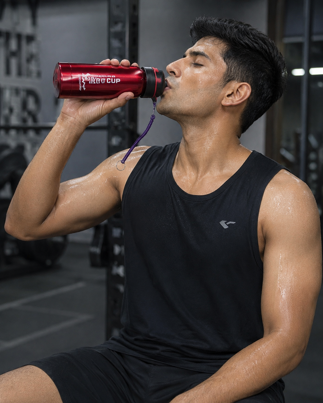 قارورة ماء رياضية بغطاء عملي | Sport Cup Water Bottle