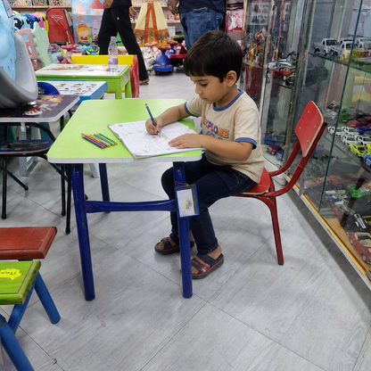 طاولة وكرسي مدرسي للأطفال بهيكل معدني | Kids School Desk & Chair