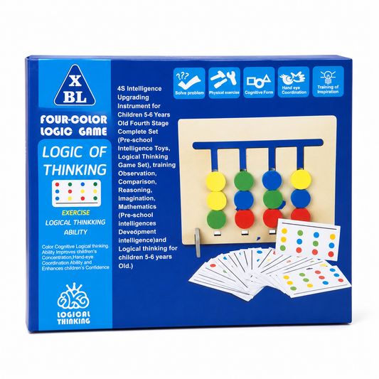 لعبة التفكير المنطقي للأطفال من 5 إلى 6 سنوات | Four-Color Logic Game for Kids